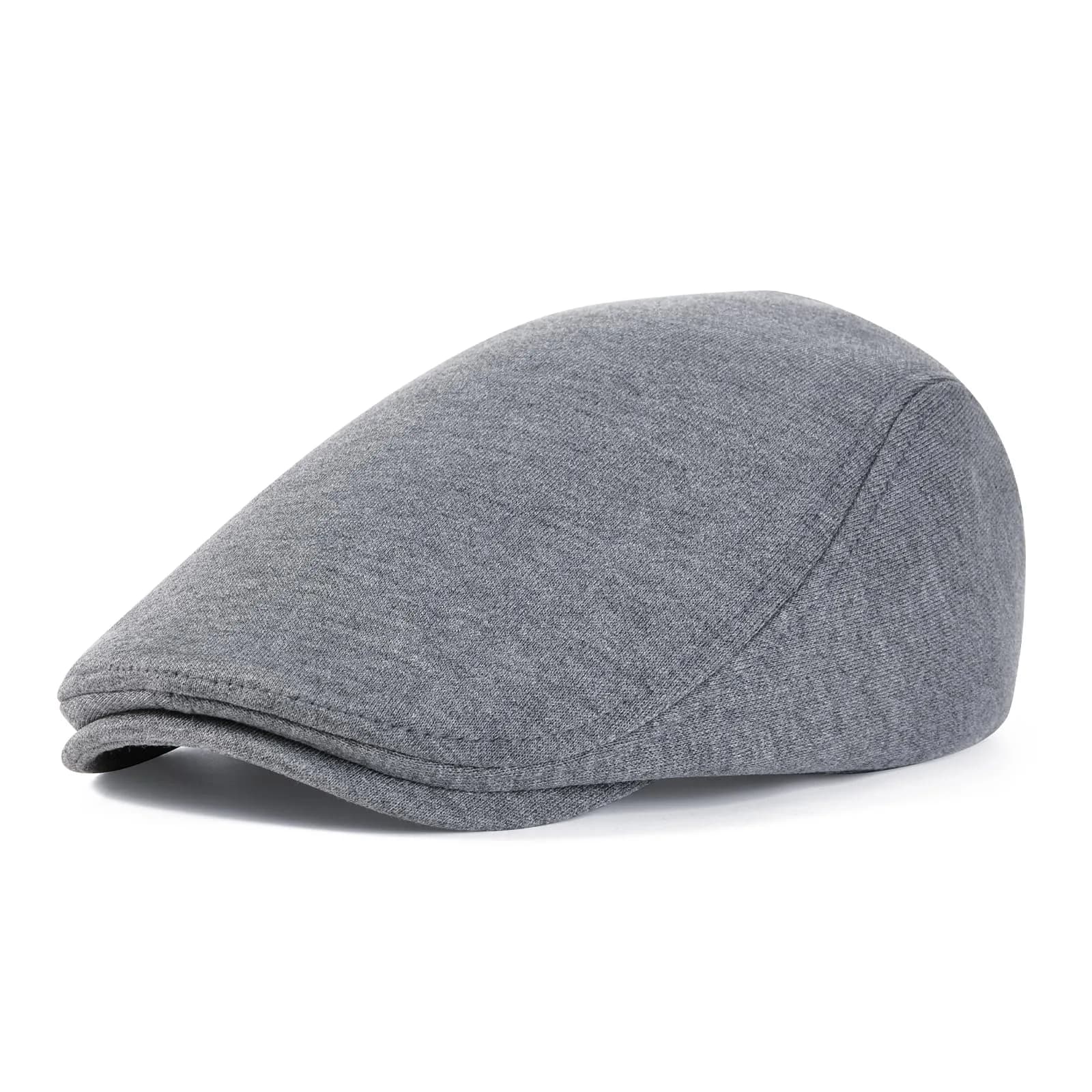 VOBOOM Men's Cotton Flat Ivy Gatsby Newsboy Driving Hat Cap Dark Grey | Breathable All-Season Comfort
