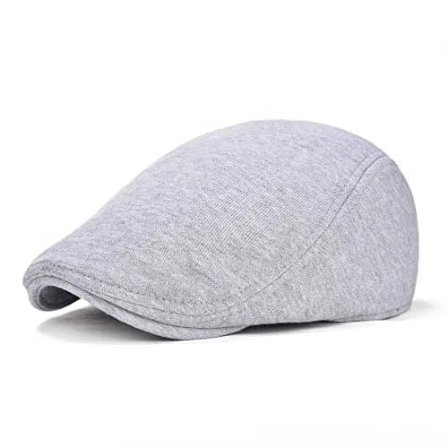 VOBOOM Men's Cotton Flat Ivy Gatsby Newsboy Driving Hat Cap Light Grey | Breathable Cotton for Daily Outdoor Activities thumbnail 1