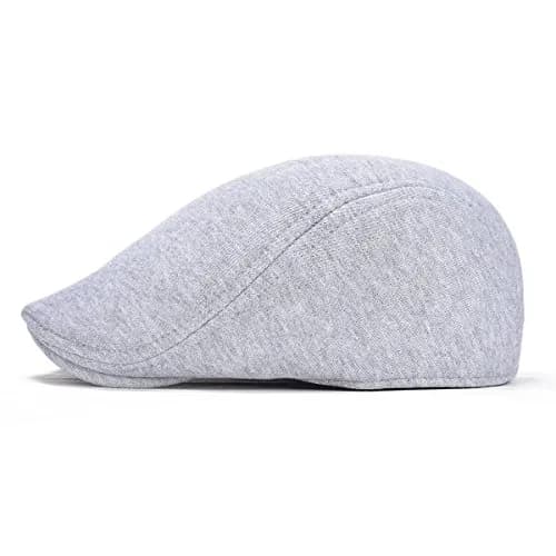 VOBOOM Men's Cotton Flat Ivy Gatsby Newsboy Driving Hat Cap Light Grey | Breathable Cotton for Daily Outdoor Activities thumbnail 2