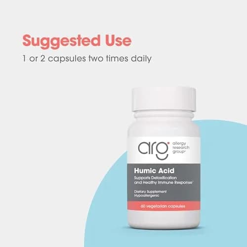 Allergy Research Group ARG Humic Acid 750 mg | Immune & Detox Support | Vegetarian Capsules (60 Count) thumbnail 4