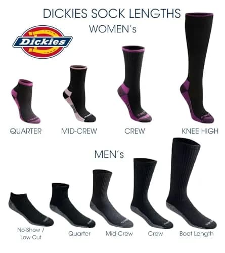 Dickies Women's Dri-Tech Moisture Control Crew Socks | Moisture-Wicking, Supportive, Mid-Calf thumbnail 7