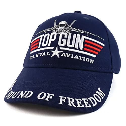 Armycrew US Navy Top Gun Embroidered Baseball Cap - Navy thumbnail 1