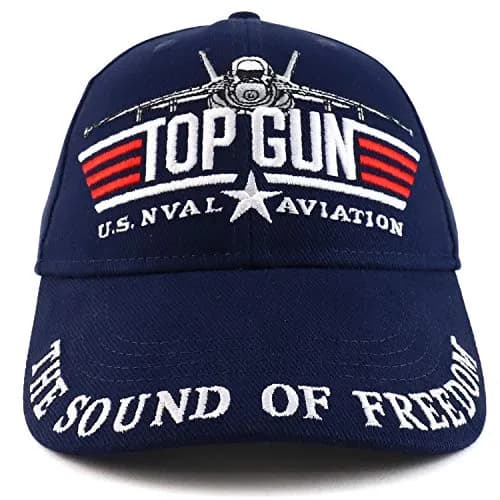 Armycrew US Navy Top Gun Embroidered Baseball Cap - Navy thumbnail 2