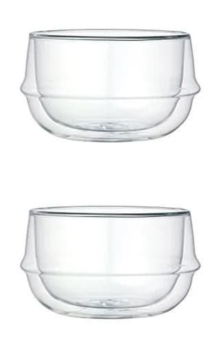 Kinto Double-Walled Glass Soup Bowls 330 ml | Maintain Temperature & Prevent Condensation thumbnail 1