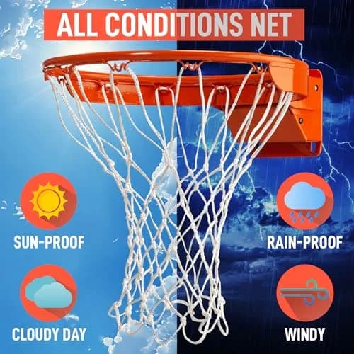 Ultra Sporting Goods Heavy Duty Basketball Net - 12 Loop All Weather Hoop Net | Fits Standard 18-inch Rims thumbnail 2