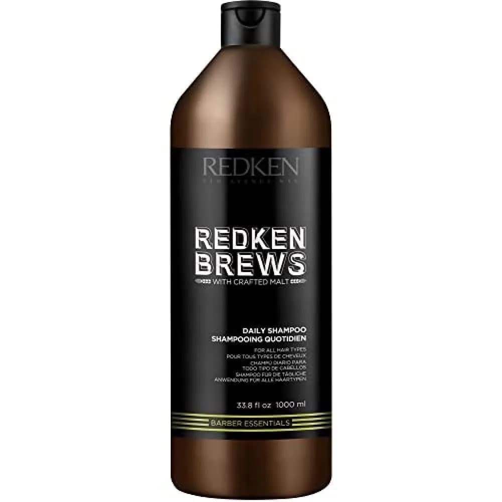 Redken Brews Daily Shampoo For Men – 1000ml (33.8 Fl Oz) | Lightweight Hydration & Strengthening - main product image