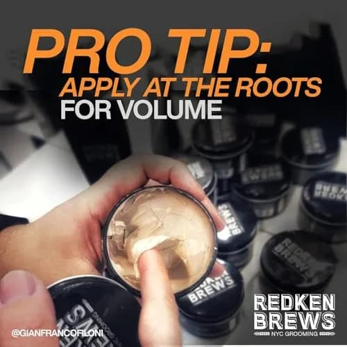 Redken Brews Clay Pomade for Men – High Hold, 3.4 fl oz | Suitable for all hair types, especially fine hair, with maximum control and gritty matte finish thumbnail 4