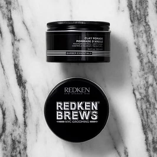 Redken Brews Clay Pomade for Men – High Hold, 3.4 fl oz | Suitable for all hair types, especially fine hair, with maximum control and gritty matte finish thumbnail 5