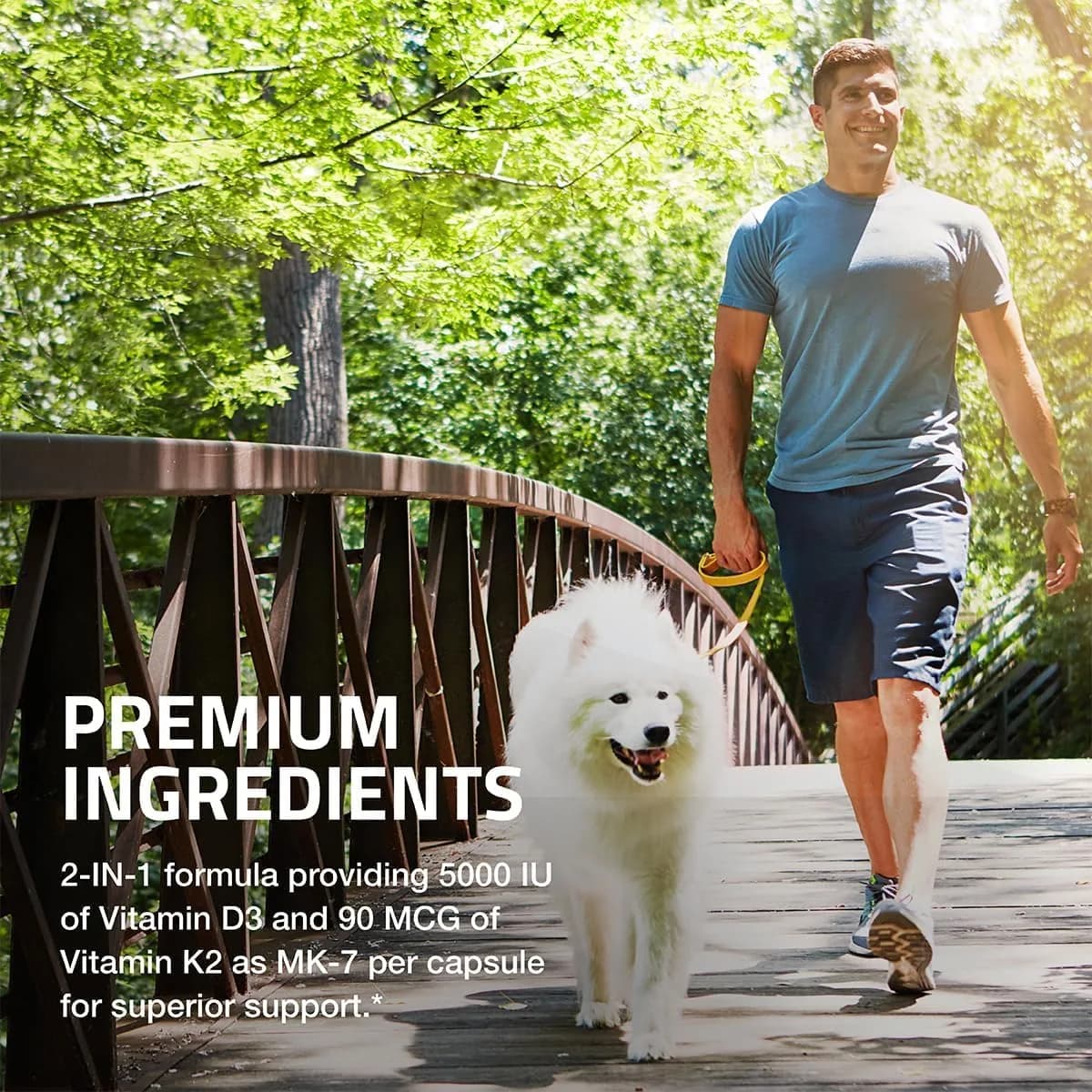 Bronson Vitamin K2 D3 Complex 250 Capsules | Bone, Heart & Immune Support with MK-7 - view 4