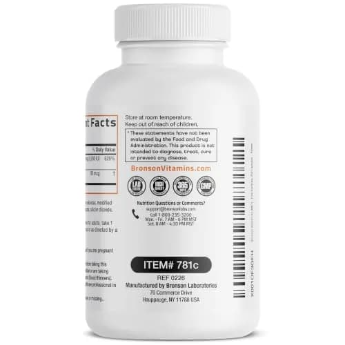 Bronson Vitamin K2 D3 Complex 250 Capsules | Bone, Heart & Immune Support with MK-7 thumbnail 7