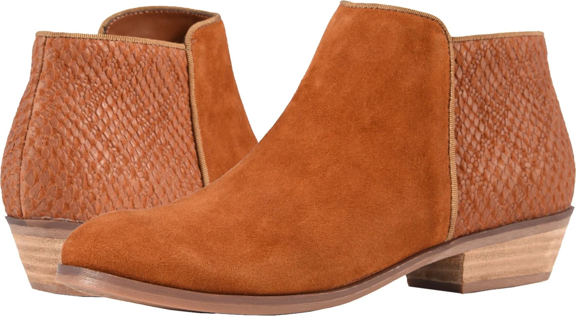 SoftWalk Women's ROCKLIN Boot, Brandy, 6.5 Narrow | Versatile ankle boot with premium leather, side zip, all-day comfort — Brandy