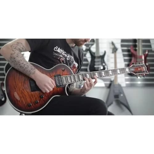 ESP GUITARS EC-1000 Evertune - Dark Brown Sunburst over Quilted Maple | Professional Electric Guitar with Constant Tuning thumbnail 5