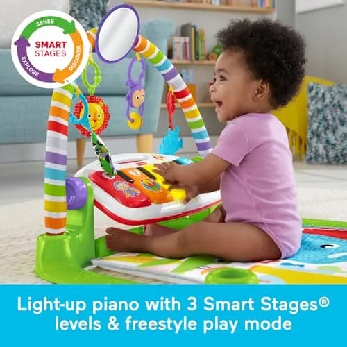 Fisher-Price Deluxe Kick & Play Piano Gym with Maracas | 3-Piece Set thumbnail 4