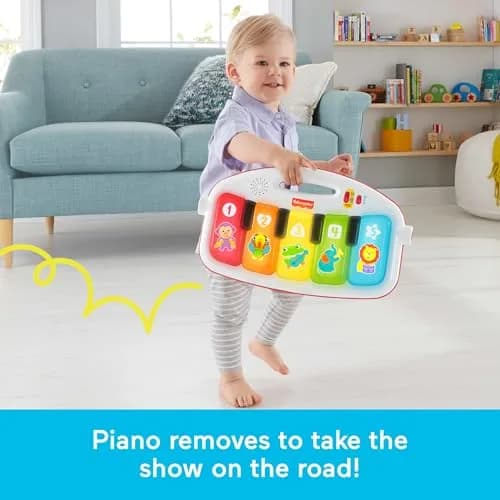Fisher-Price Deluxe Kick & Play Piano Gym with Maracas | 3-Piece Set thumbnail 5