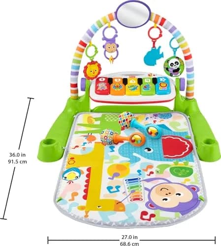 Fisher-Price Deluxe Kick & Play Piano Gym with Maracas | 3-Piece Set thumbnail 6