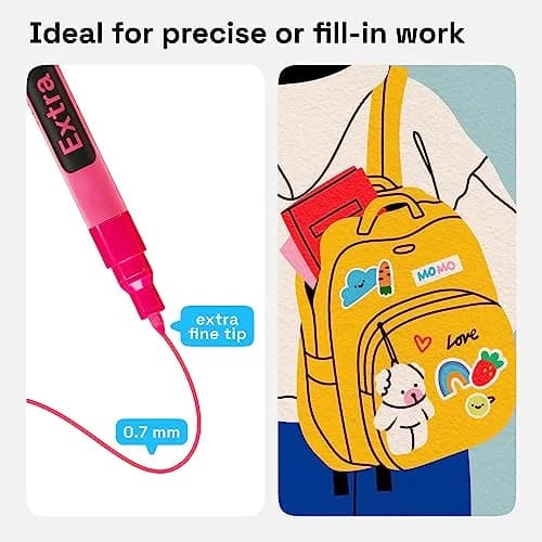 ARTISTRO 15 Acrylic Extra-Fine Glass Marker Pens (15 Count) | Vibrant Colors for Parties & Crafts thumbnail 5