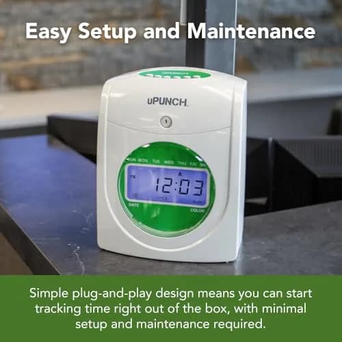 uPunch HN1500 Employee Time Clock System with 100 Cards | Cloud & Standalone thumbnail 4
