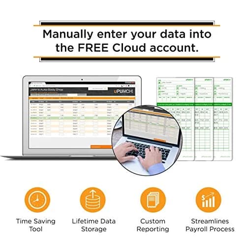 uPunch HN1500 Employee Time Clock System with 100 Cards | Cloud & Standalone thumbnail 7