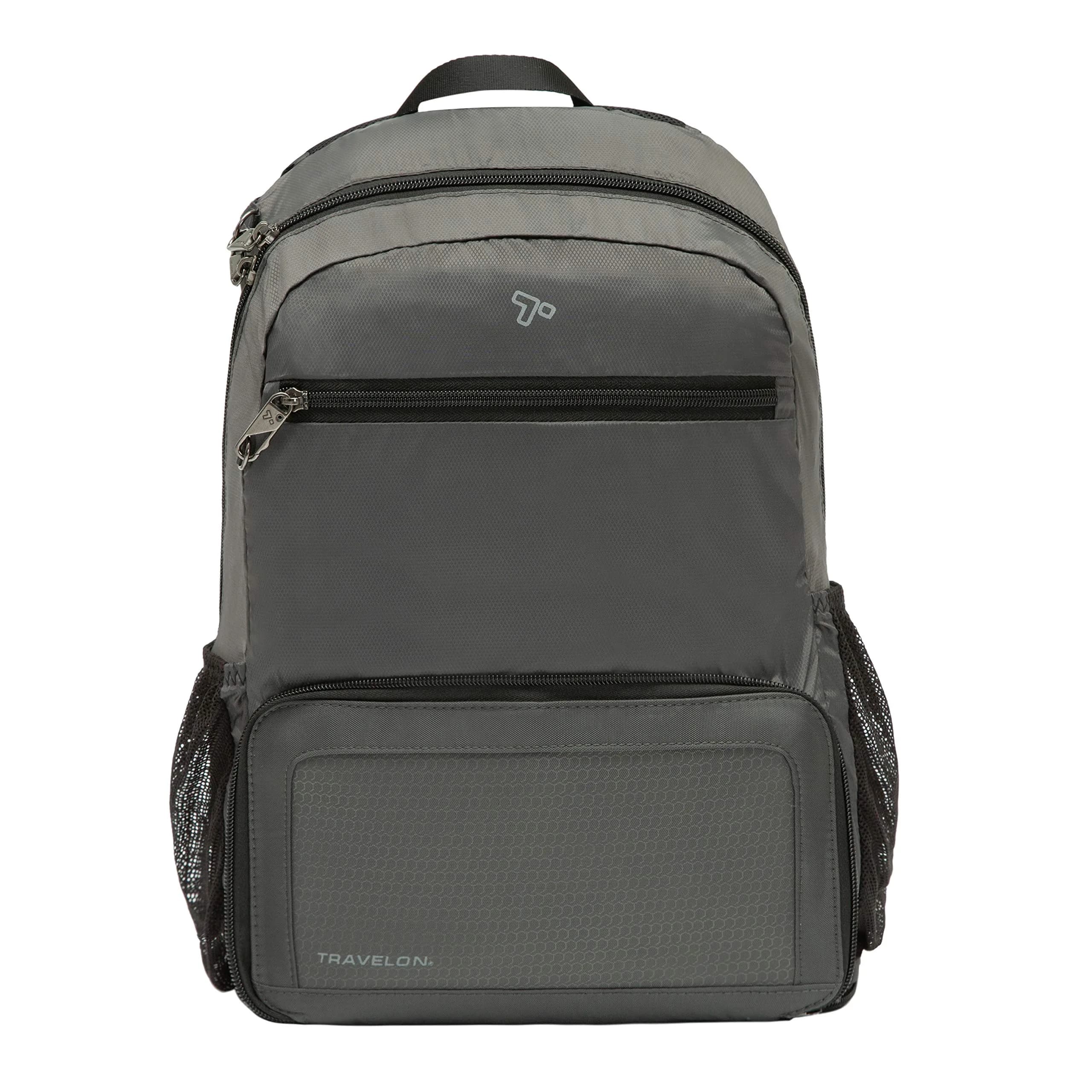 Travelon Anti-Theft Active Packable Backpack Charcoal | 18.5L (0.52 m³) — Charcoal
