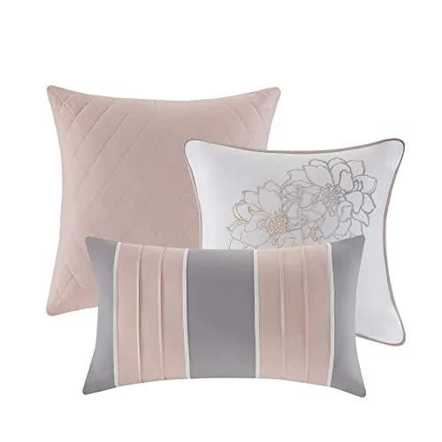 Madison Park Sateen Cotton Comforter Set, 7PC Cal King | Floral Medallion Design, All Season, OEKO-TEX Certified thumbnail 4