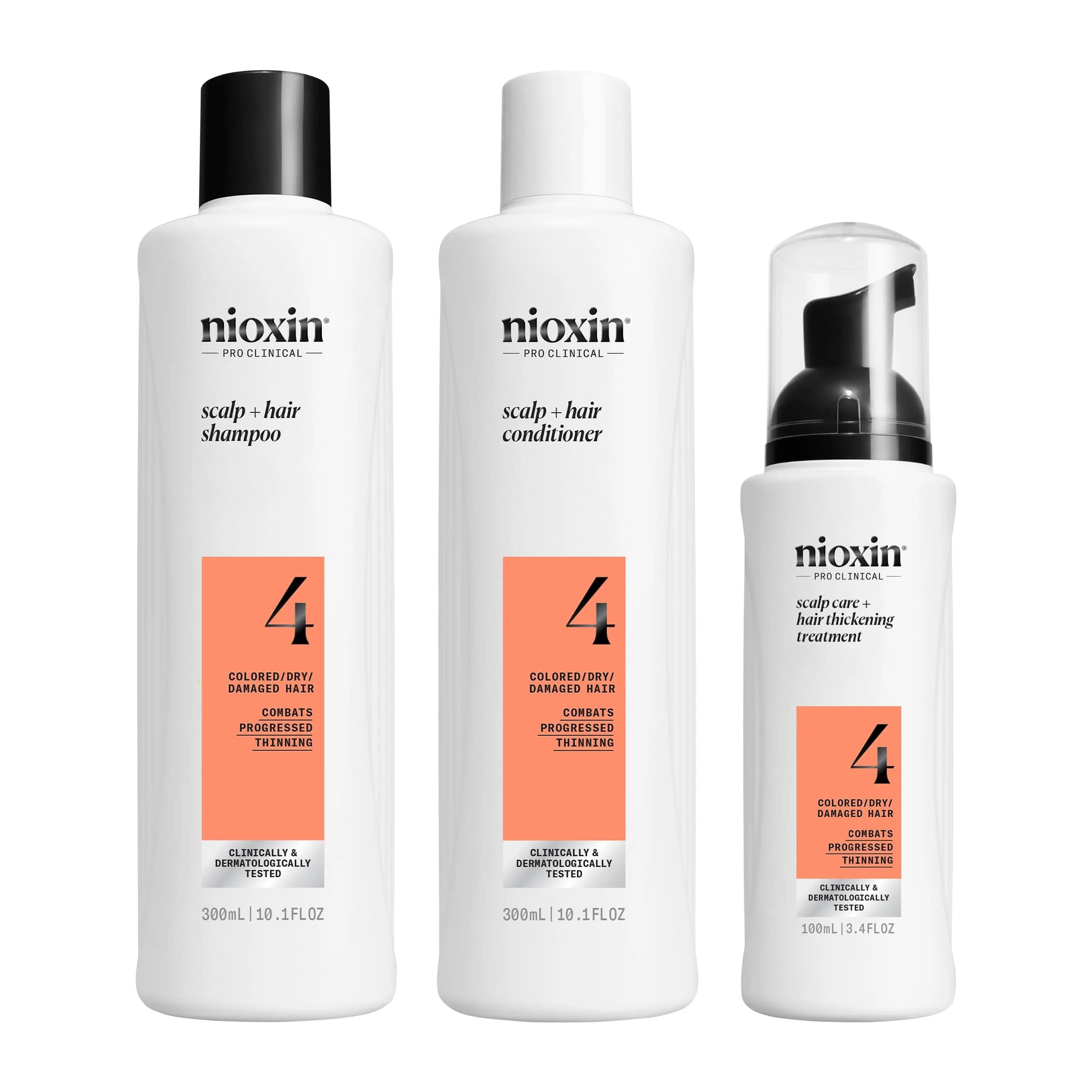 Nioxin System 4 Hair Thickening Treatment | 700ml (23.6 Fl Oz) | For Colored or Damaged Hair with Progressed Thinning - main product image