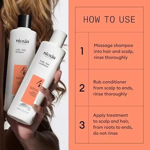 Nioxin System 4 Hair Thickening Treatment | 700ml (23.6 Fl Oz) | For Colored or Damaged Hair with Progressed Thinning thumbnail 6