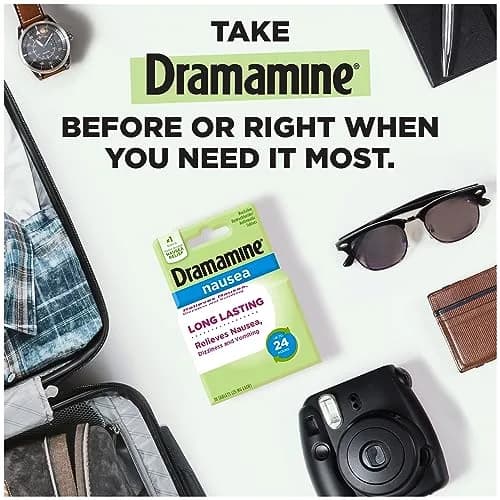 Dramamine Nausea Relief Tablets, Long-Lasting, 20 Tablets (2 x 10 Ct) | Fast Relief for Motion Sickness & Nausea thumbnail 3