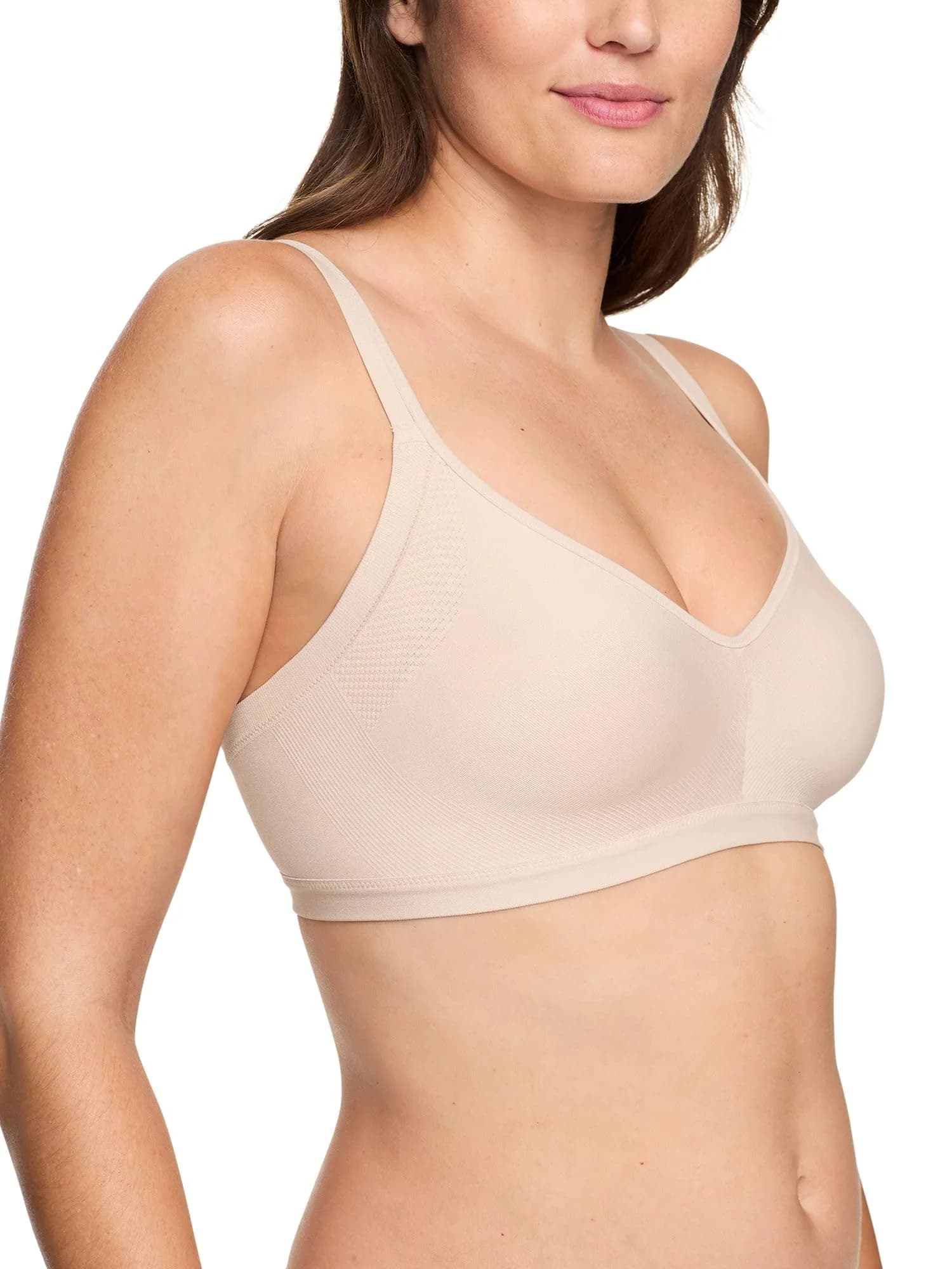 Warner's Blissful Benefits Underarm-Smoothing Wireless Lightly Lined Bra, Butterscotch, XL