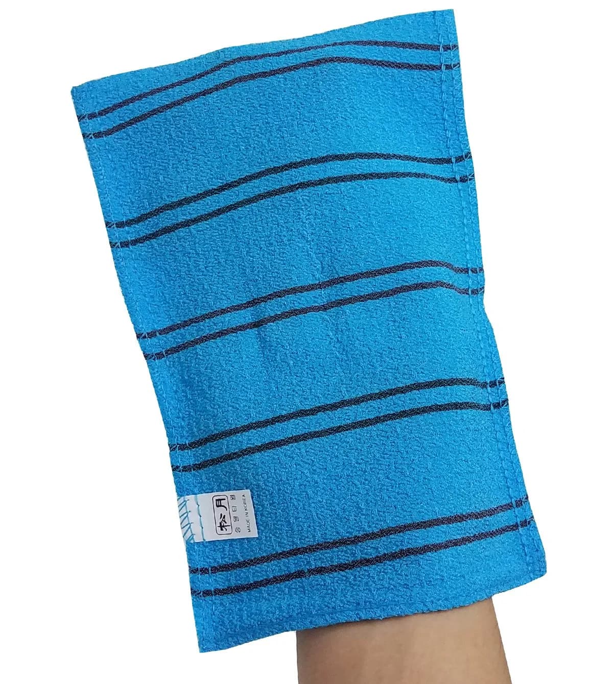 SONGWOL Korean Beauty Exfoliating Bath Towel Gloves - Strong Scrub Wash Clothes (10 Pack, Blue) — Blue