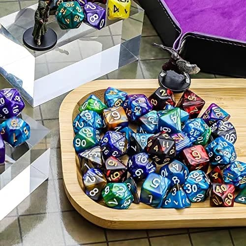 CiaraQ Polyhedral Dice Set – Two-Tone Colors – DND Role Playing Dice | Durable Acrylic, 7-Piece, 16mm thumbnail 8
