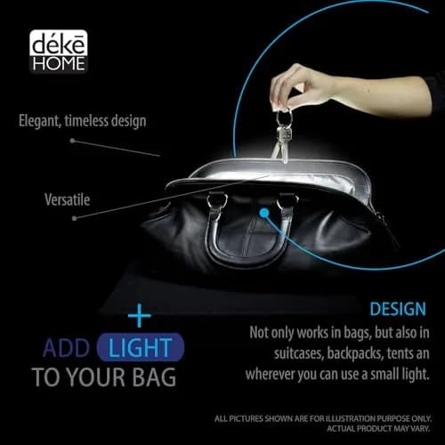 Deke Home Round Motion Sensor LED Handbag Light 2.6cm (1 inch) | Automatic On/Off for Bags thumbnail 5