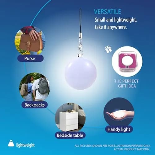 Deke Home Round Motion Sensor LED Handbag Light 2.6cm (1 inch) | Automatic On/Off for Bags thumbnail 6