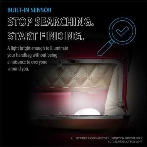 Deke Home Round Motion Sensor LED Handbag Light 2.6cm (1 inch) | Automatic On/Off for Bags thumbnail 7