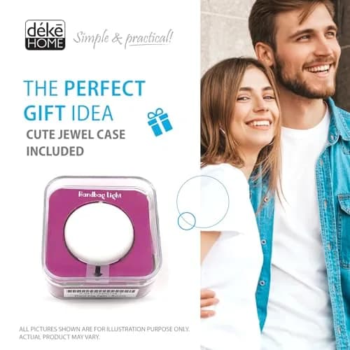 Deke Home Round Motion Sensor LED Handbag Light 2.6cm (1 inch) | Automatic On/Off for Bags thumbnail 9