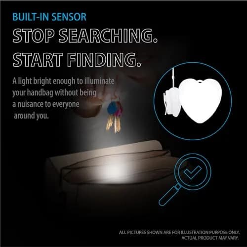 Deke Home Heart Shaped Purse Light | Motion Sensor LED Handbag Lamp with Auto On/Off thumbnail 7