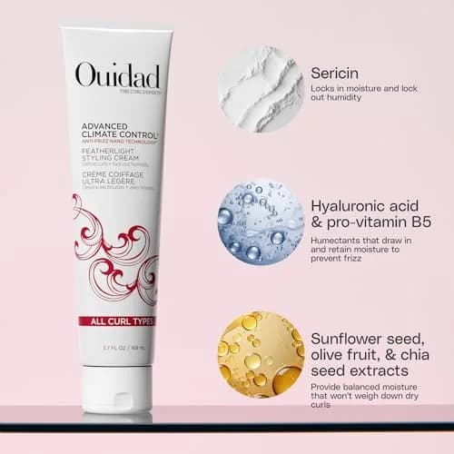 Ouidad Advanced Climate Control Featherlight Curls Styling Cream, 2 oz | Soft Hold for Frizz-Free, Hydrated Curls thumbnail 2