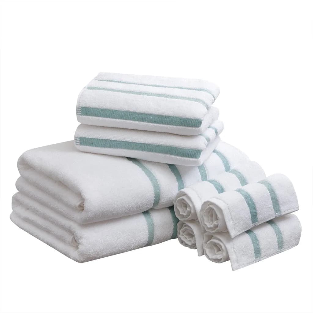 Comfort Spaces Zero Twist Bath Towel Set Cotton, 28 x 54, 8 Piece, Aqua | Ultra Absorbent & Lightweight