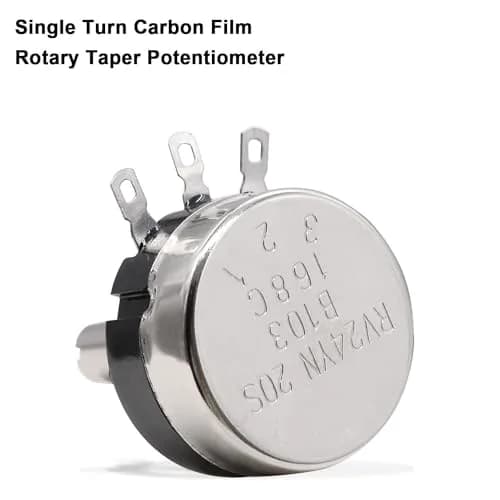 Taiss RV24YN20S Potentiometer 100 ohm Single Turn Carbon Film Rotary Taper Potentiometer with Knobs and Dials | Speed Regulation for Inverters and Motors thumbnail 5