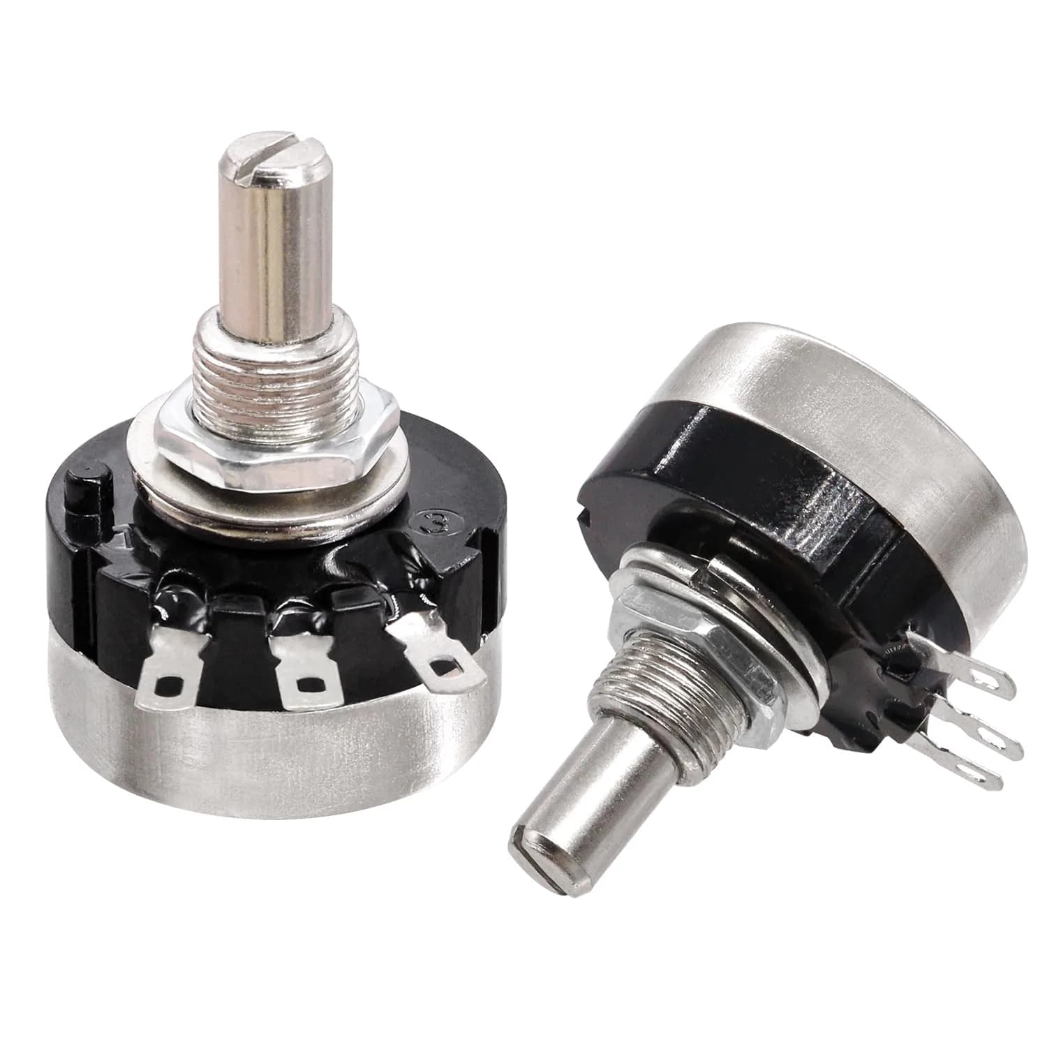 Taiss RV24YN20S Potentiometer 100 ohm Single Turn Carbon Film Rotary Taper Potentiometer with Knobs and Dials | Speed Regulation for Inverters and Motors - view 8