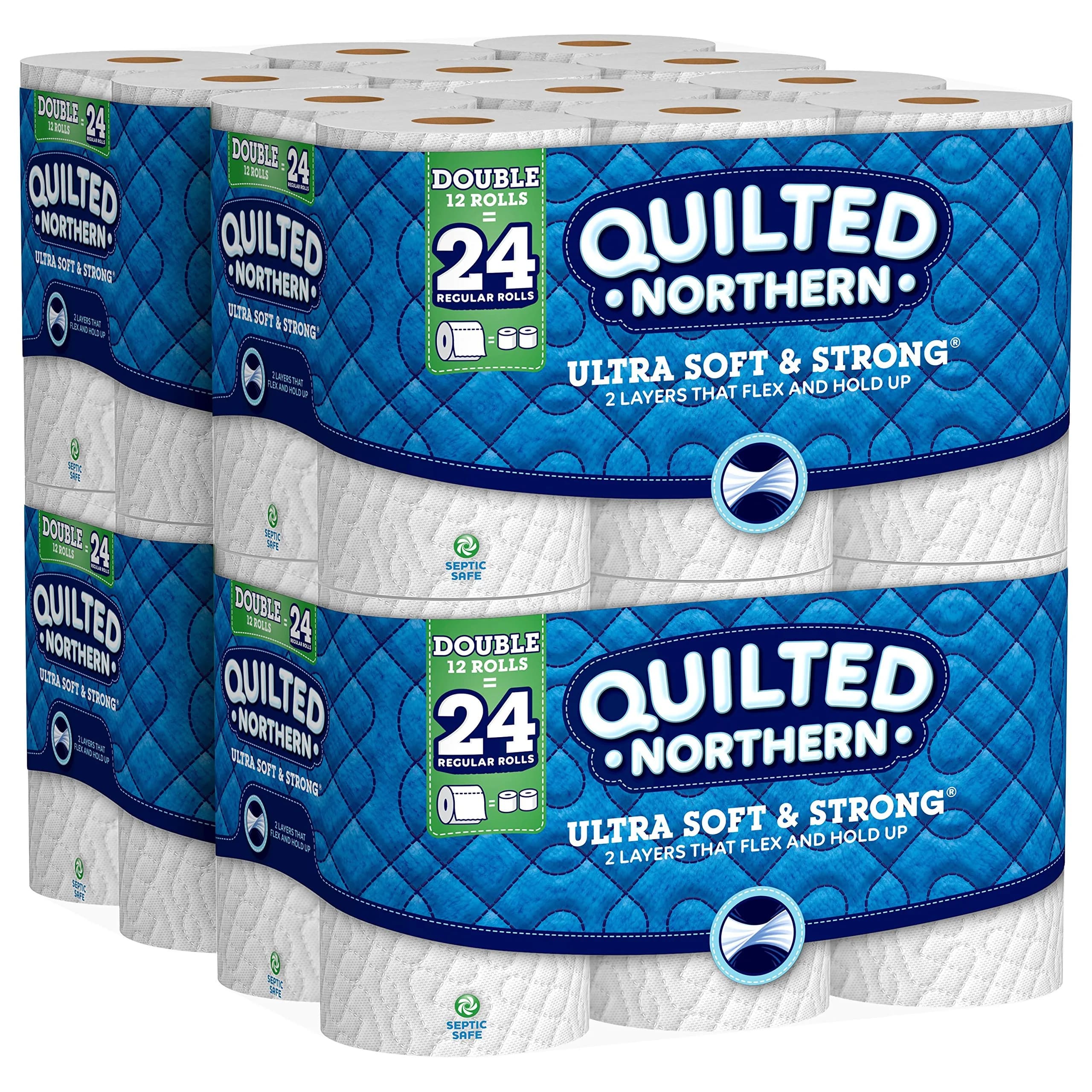 Quilted Northern Ultra Soft & Strong Toilet Paper, 4 Mega Rolls = 16 Regular Rolls | Premium 2-Ply Bathroom Tissue - main product image