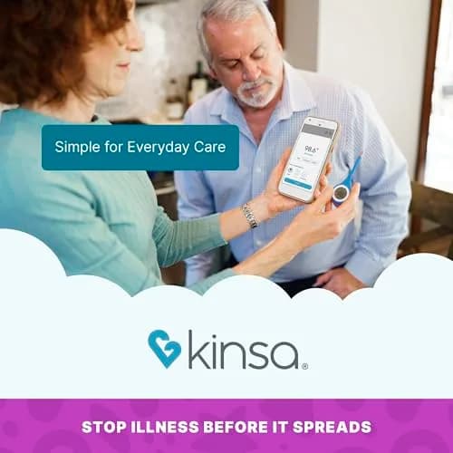 Kinsa QuickCare Smart Digital Thermometer with Bluetooth & App | FDA Cleared for Oral, Rectal, Armpit Use | Kinsa Blue thumbnail 7