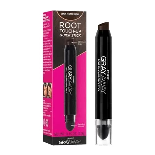 Everpro Gray Away Root Touch-Up Quick Stick, Black/Dark Brown, 0.1 oz | Precise, quick root coverage for all hair types thumbnail 1