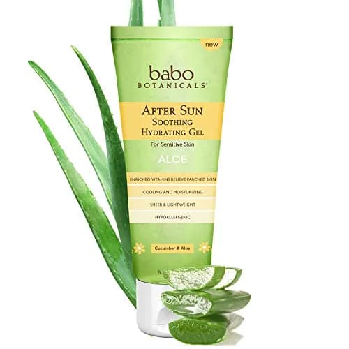 Babo Botanicals After Sun Soothing Hydrating Aloe Vera Gel, Vegan, For Babies, Kids or Sensitive Skin - 8 oz. thumbnail 1