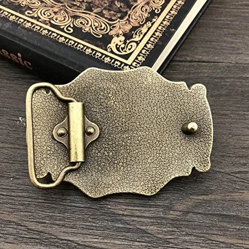 QUKE Bronze Long Horn Bull Rodeo Western Cowboy Belt Buckle For Men | Fits 38mm Belts thumbnail 4