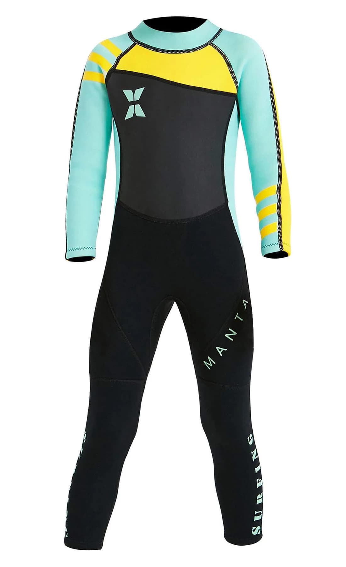 DIVE & SAIL Long Sleeve Swimsuit UV Sun Protection Thermal Wetsuit Green L | UPF 50+ for Kids & Teens