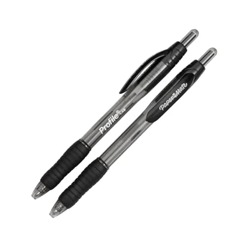 Paper Mate Profile Retractable Ballpoint Pen 2-Pack | Bold Black Ink, 1.4mm Line Width, Refillable, Office & School Supplies thumbnail 2