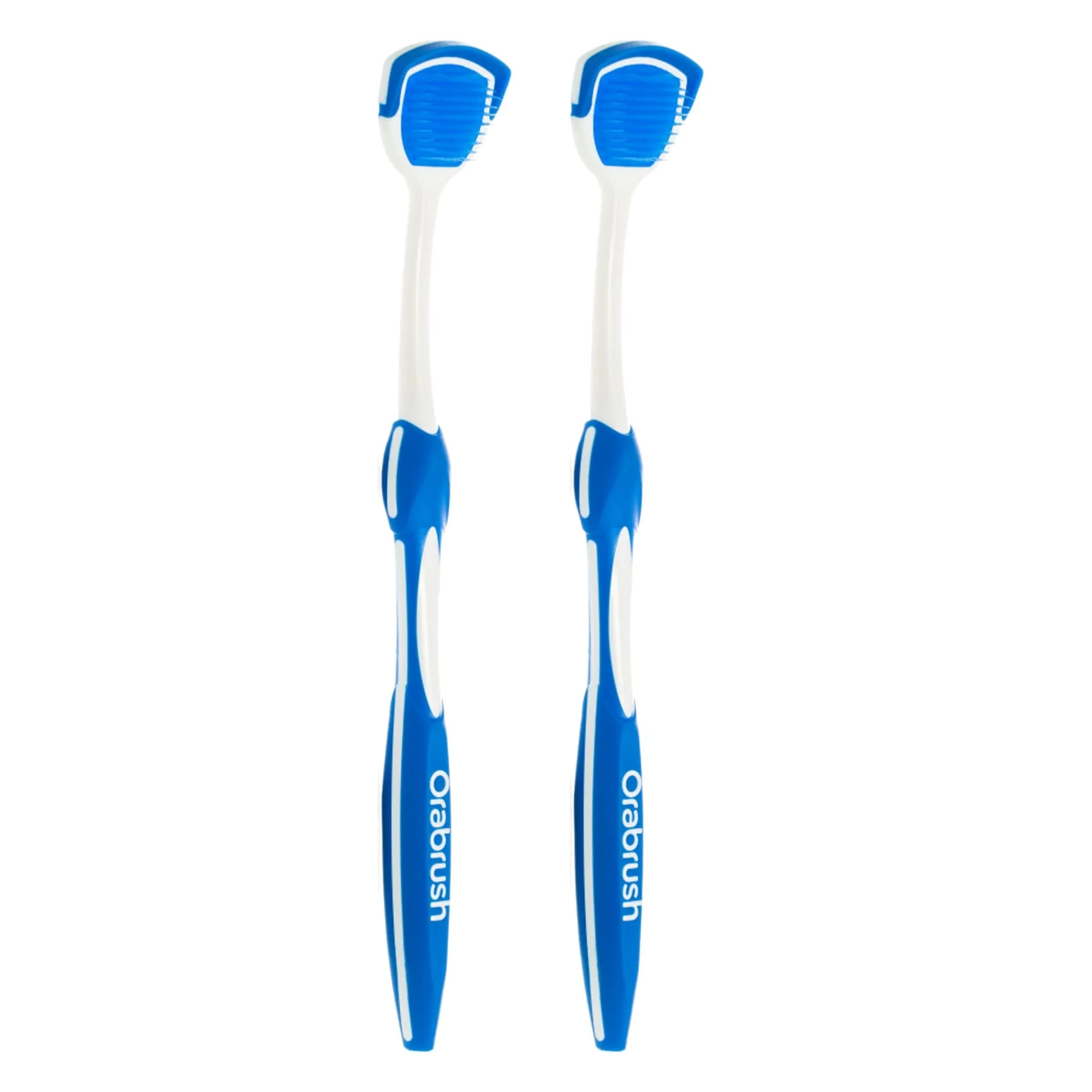 Orabrush Fresh Breath Tongue Cleaner 2 Count | Dual-Action Bristles & Scraper for Fresh Breath - main product image
