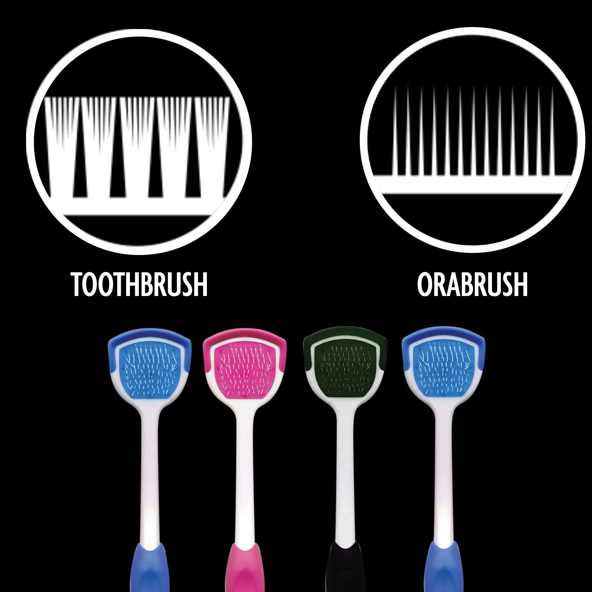 Orabrush Fresh Breath Tongue Cleaner 2 Count | Dual-Action Bristles & Scraper for Fresh Breath - view 4
