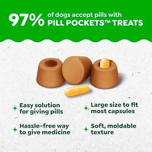 Greenies Pill Pockets Large Size Dog Treats, Cheese Flavor, 60 Count (Pack of 1) | Vet-Recommended Pill Hiders thumbnail 2
