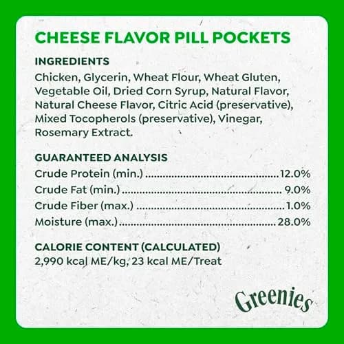 Greenies Pill Pockets Large Size Dog Treats, Cheese Flavor, 30 Count (7.9 oz) | Vet-Recommended Pill Hiding Treat thumbnail 4
